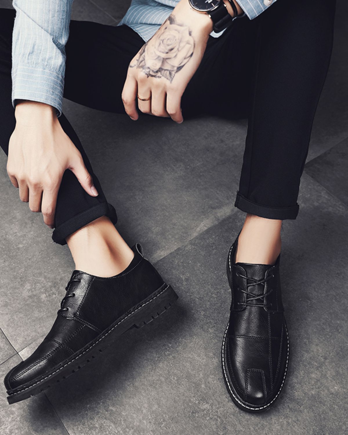 Leo - Classic Black Shoes for Men