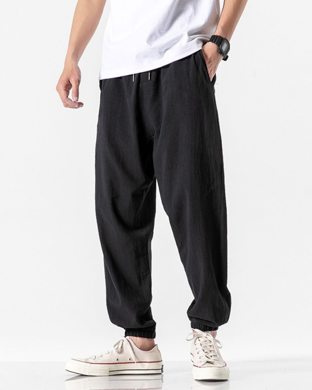 Eren - Casual Relaxed Fit Cotton Joggers for Men
