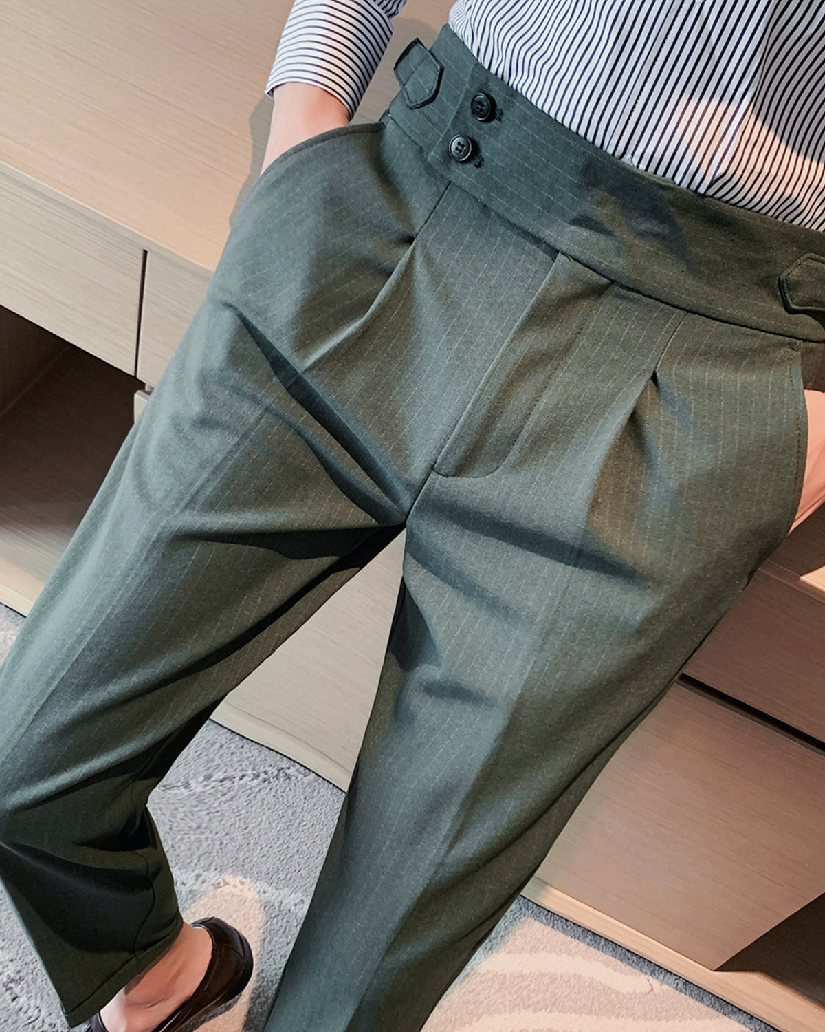 Victor - High Waist Casual Trousers for Men