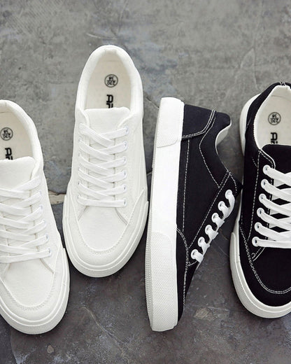 Zymic - Trendy Canvas Low-Top Sneakers for Men