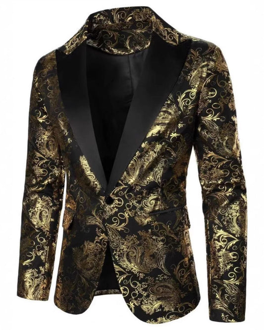 Dillon - Stylish Metallic Print Suit Jacket for Men