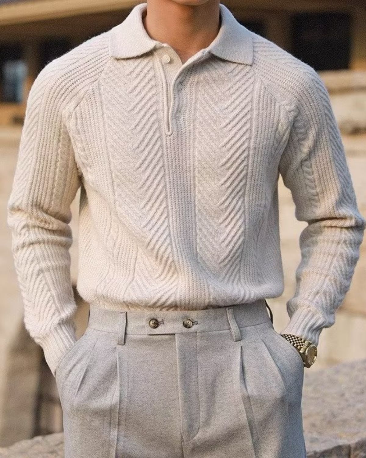 Anthony - Fashionable Long-Sleeve Knitwear for Men