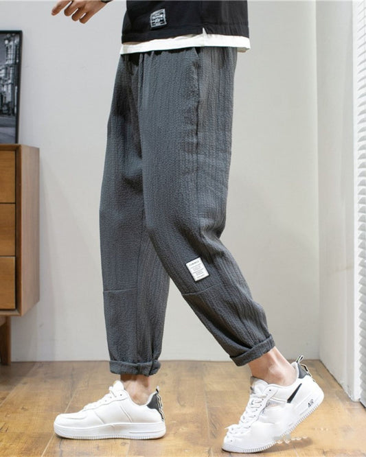 Dustin - Trendy Ice Silk Cropped Trousers for Men