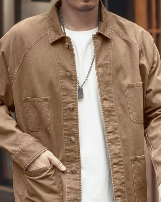 Oliver - Casual Khaki Jacket for Men
