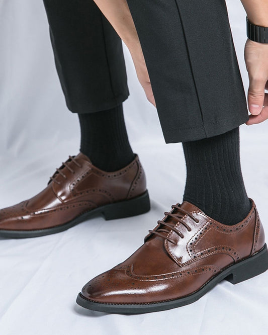 Decrae - Classic Oxford Brogue Shoes for Men