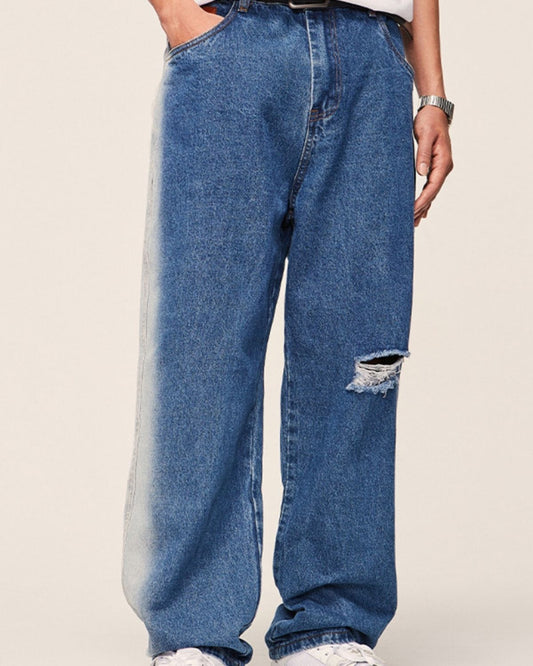 Charlton - Relaxed Fit Distressed Denim Jeans for Men