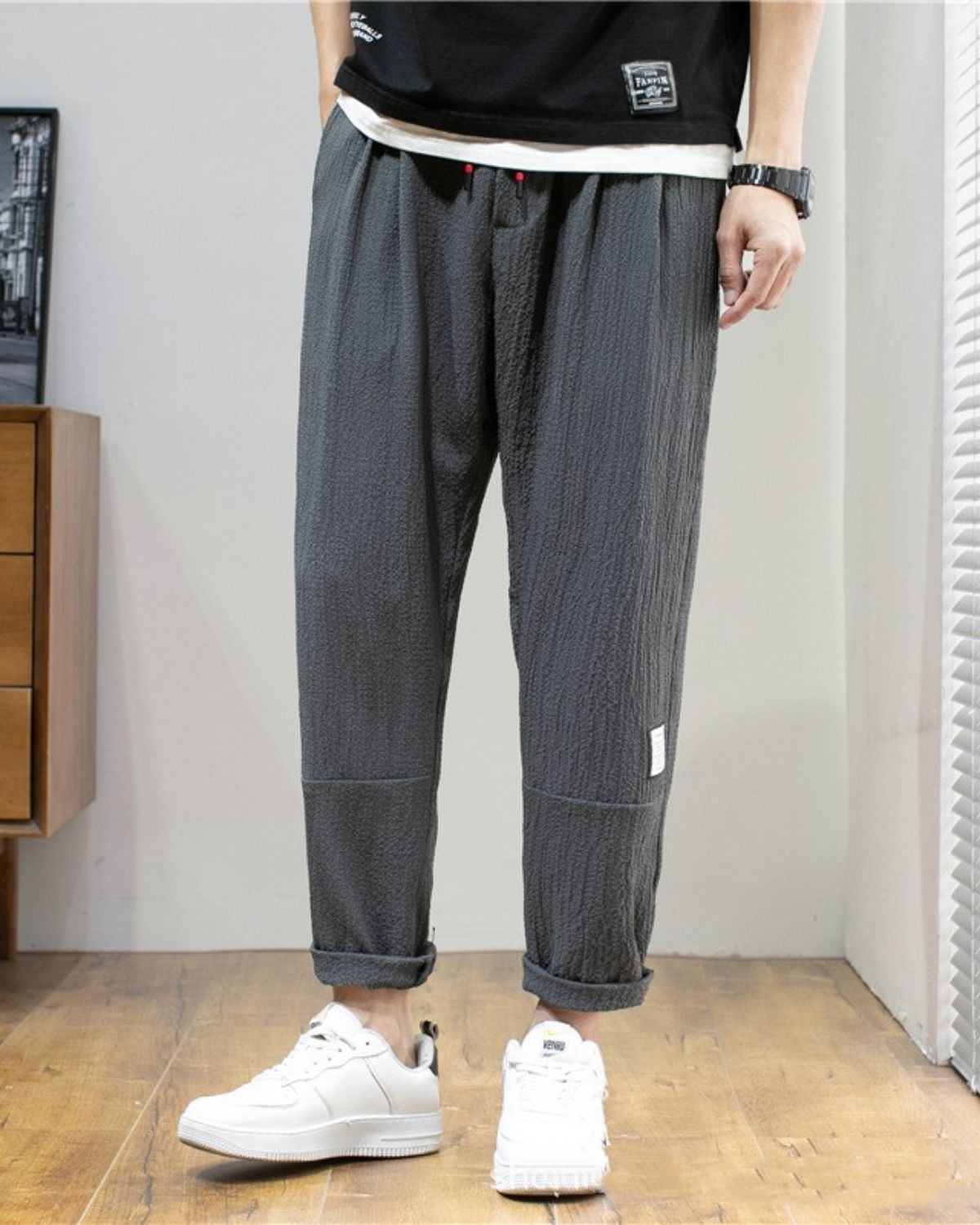 Dustin - Trendy Ice Silk Cropped Trousers for Men