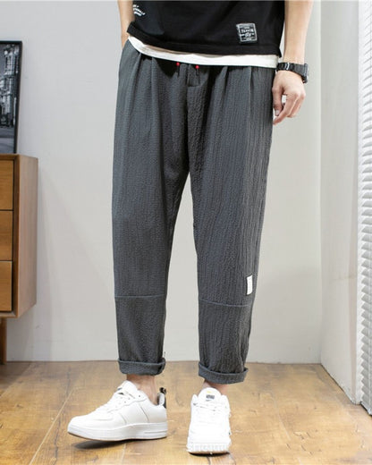 Dustin - Trendy Ice Silk Cropped Trousers for Men