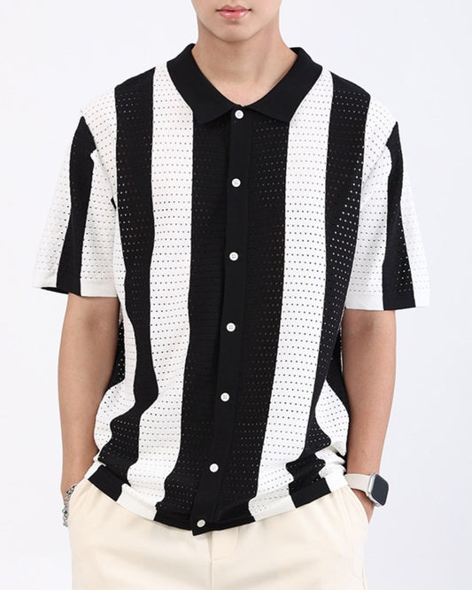 Josh - Stylish Standout Striped Short Sleeve Shirt for Men
