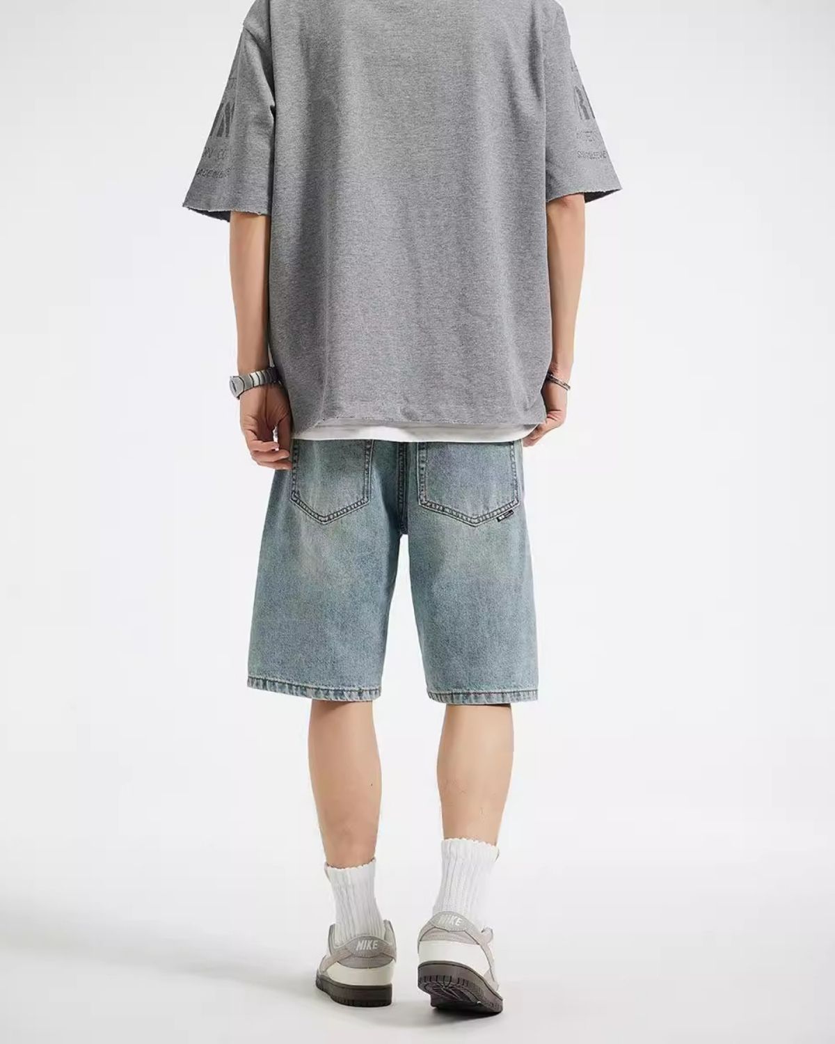Arnel - Relaxed Loose Fit Light Denim Shorts for Men