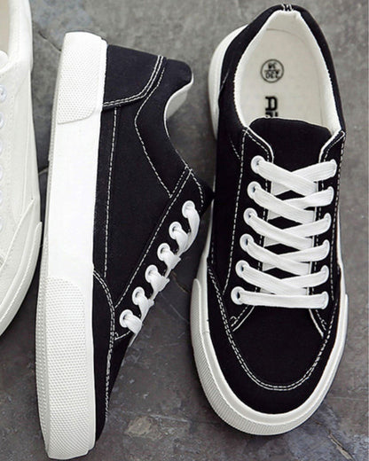 Zymic - Trendy Canvas Low-Top Sneakers for Men