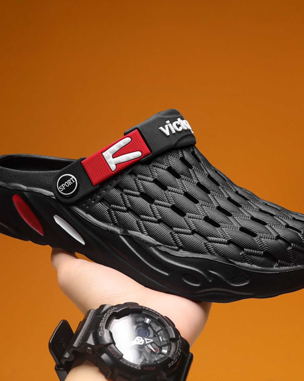 Aga - Classic Air-Flow Sport Clogs with Color Accents for Men
