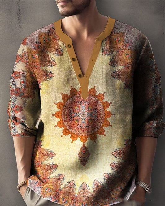 Bob - Vintage-Inspired Printed Shirt for Men