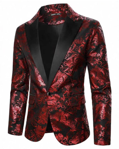 Dillon - Stylish Metallic Print Suit Jacket for Men