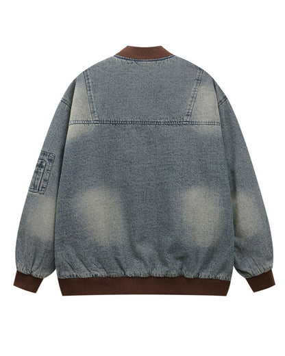 Arsenio - Classic Old-School Varsity Denim Jacket for Men