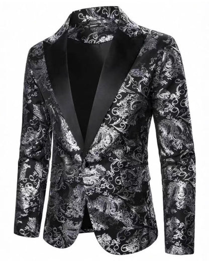 Dillon - Stylish Metallic Print Suit Jacket for Men