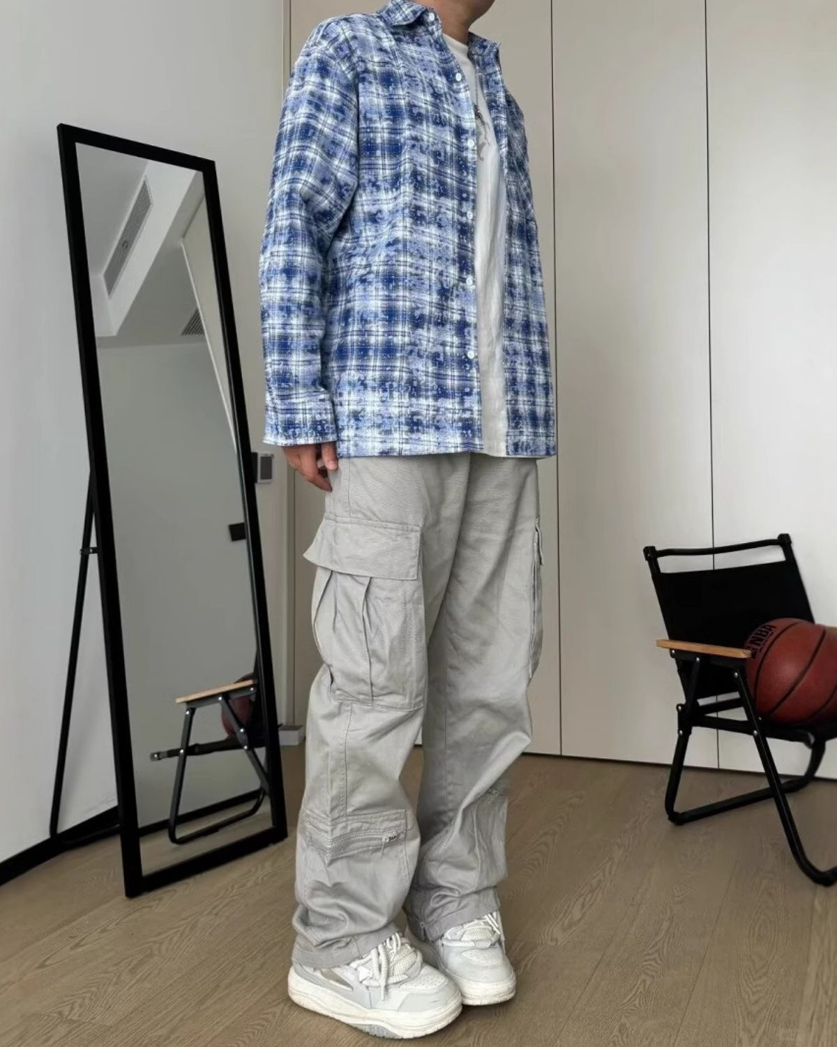 Korbin - Relaxed Blue Plaid Shirt for Men