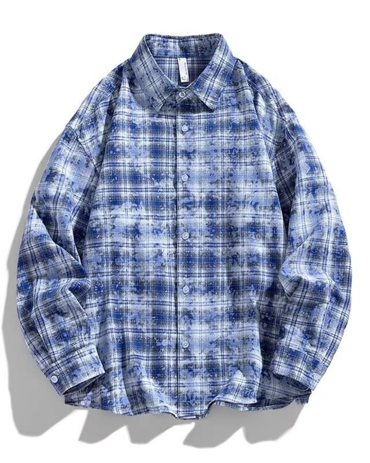 Korbin - Relaxed Blue Plaid Shirt for Men