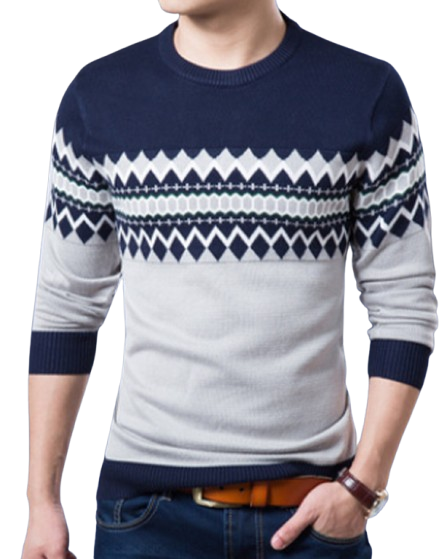 Clark - Casual Trendy Slim Round Sweater